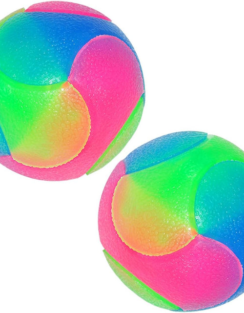 Load image into Gallery viewer, 2 Pcs Light up Dog Balls Flashing Elastic Ball Glow in the Dark Interactive Pet Toys for Puppy, Cats, Dogs

