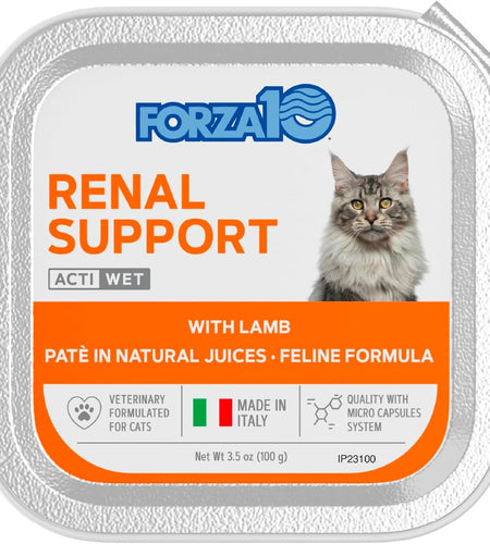 Wet Cat Food Kidney RENAL ACTIWET with Lamb 3.5Oz, Adult Cat Food Wet, Renal Support Canned Cat Food