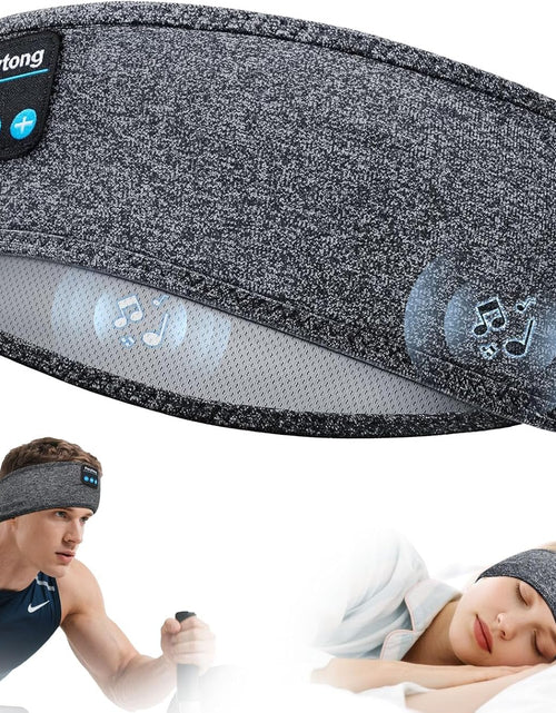 Load image into Gallery viewer, Sleep Headphones Wireless, Bluetooth Sports Headband Headphones with Ultra-Thin HD Stereo Speakers Perfect for Sleeping,Workout,Jogging,Yoga,Insomnia, Air Travel, Meditation (Grey)

