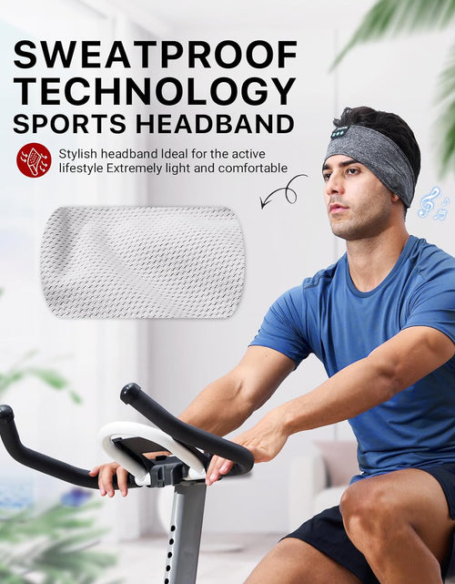 Load image into Gallery viewer, Sleep Headphones Wireless, Bluetooth Sports Headband Headphones with Ultra-Thin HD Stereo Speakers Perfect for Sleeping,Workout,Jogging,Yoga,Insomnia, Air Travel, Meditation (Grey)
