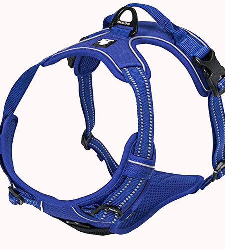 Adjustable No-Pull Dog Harness Reflective Pup Vest Harnesses Comfortable Control Brilliant Colors Truelove Tlh5651(Royal Blue,L)