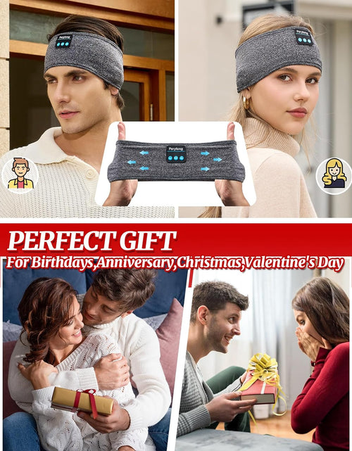Load image into Gallery viewer, Sleep Headphones Wireless, Bluetooth Sports Headband Headphones with Ultra-Thin HD Stereo Speakers Perfect for Sleeping,Workout,Jogging,Yoga,Insomnia, Air Travel, Meditation (Grey)
